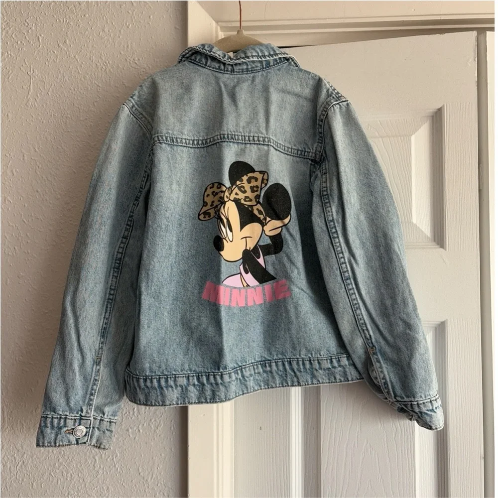 H&M Kid Girls Disney Minnie Mouse Denim Jacket